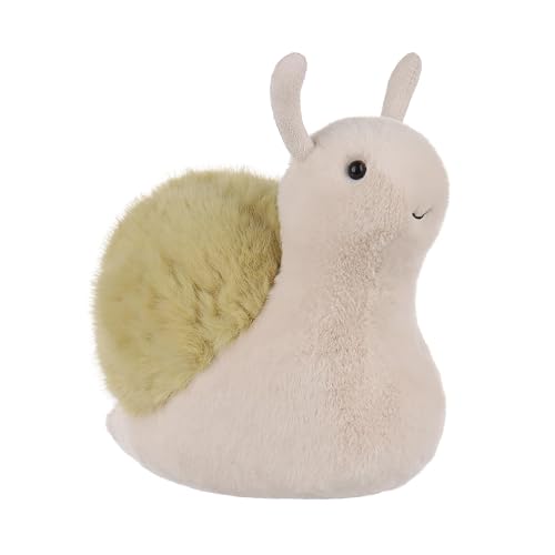 Apricot Lamb Snail Doll Plush Stuffed Animals for Kids, Soft Cute Plushies Toys for Baby Girl and Boy, Fluffy Snail Green