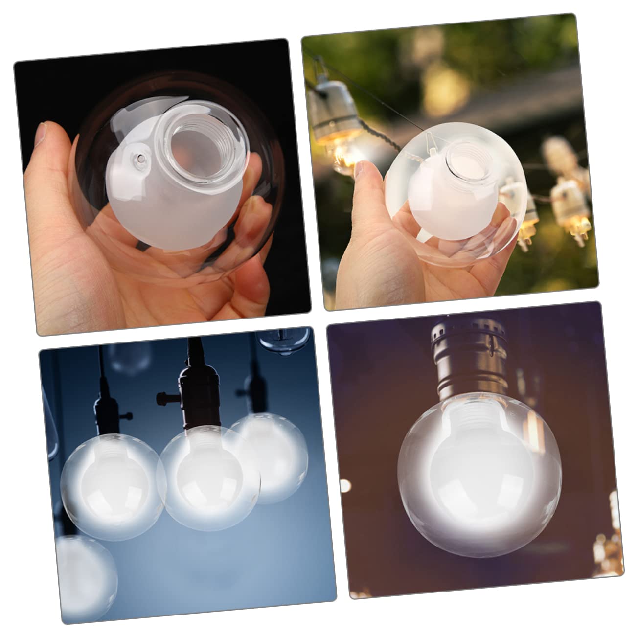 Amazon.co.jp: FRCOLOR 球形のガラス製ランプシェード ガラスランプ