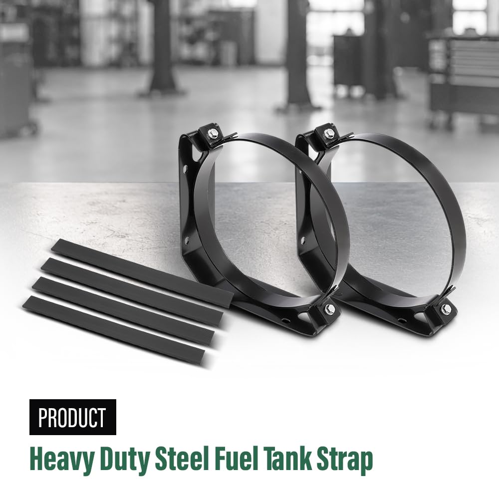 Heavy Duty Steel Fuel Tank Strap 6PCS Black image 3