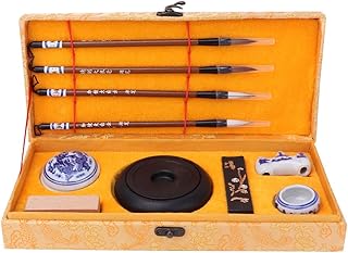 Conjunto de Caligrafia Japonesa para Iniciantes Tinta de Caligrafia Chinesa 36 × 15 × 7 Conjunto de Caligrafia Tradicional Chinesa Quatro Tesouros do Estudo Pincel Caneta Tinta