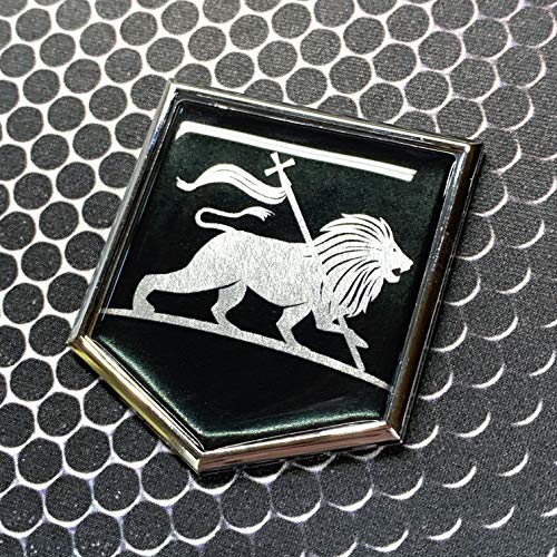 Lion Of Judah Domed Chrome Emblem Metallic 3D Sticker 2"X 2.25" Jewish, Rasta #TOP2