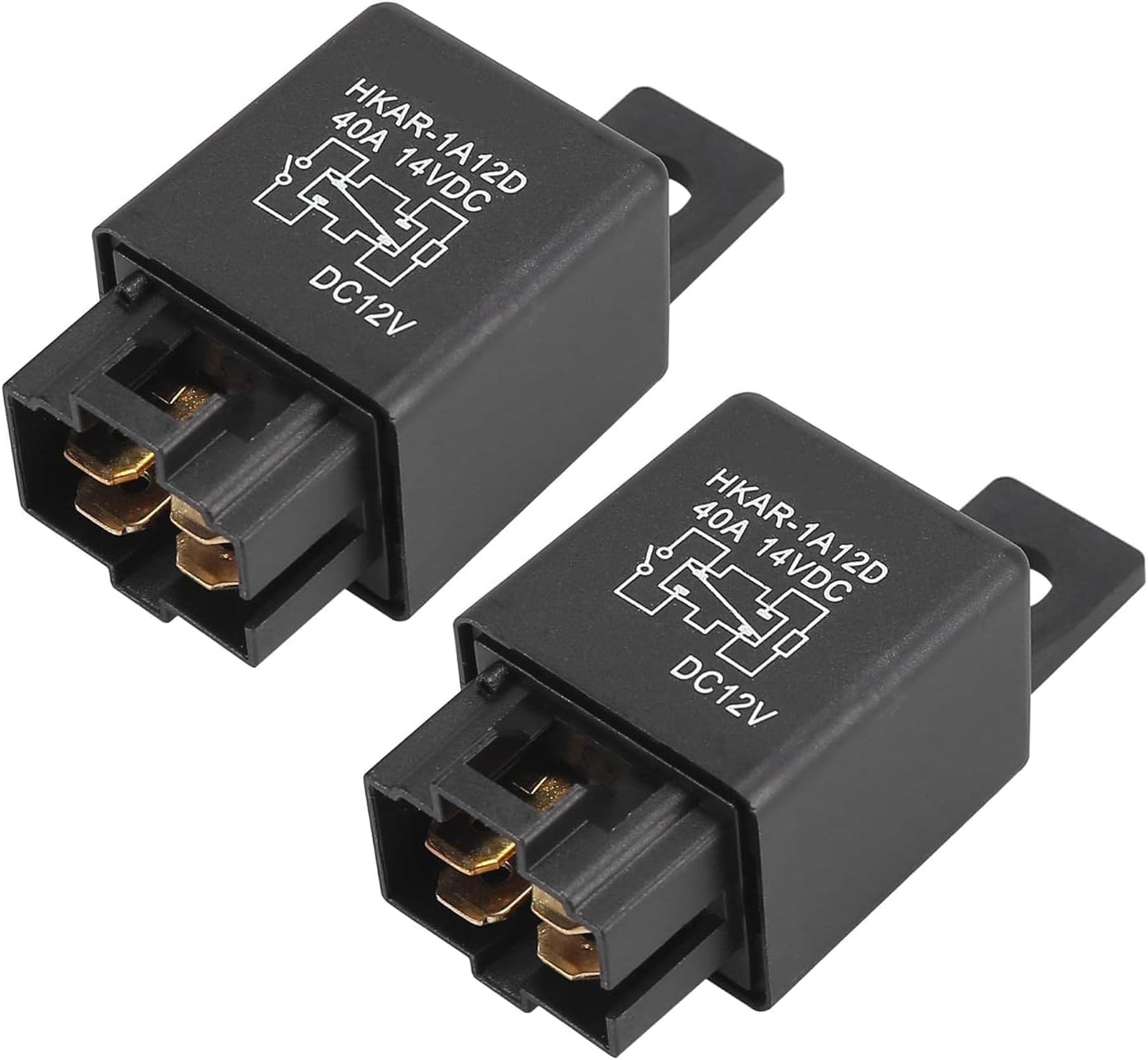 2 Pcs Z1507091/4 4 Pin DC 12V 40A Relay Truck Van