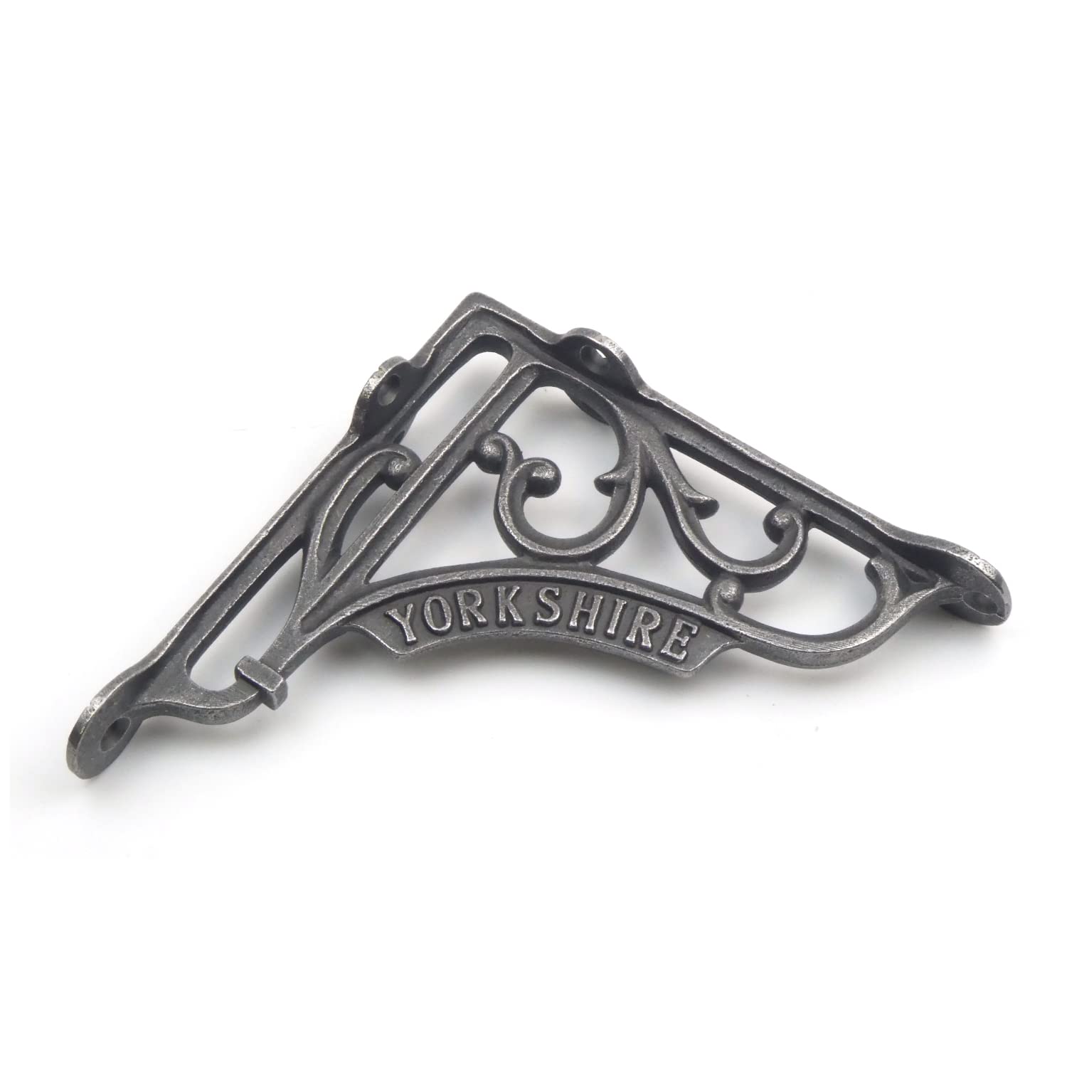 Oakcrafts Antique Iron Grey Victorian Style Yorkshire Shelf Brackets Antique Cast Iron - Pair Of Brackets 6" X 6"