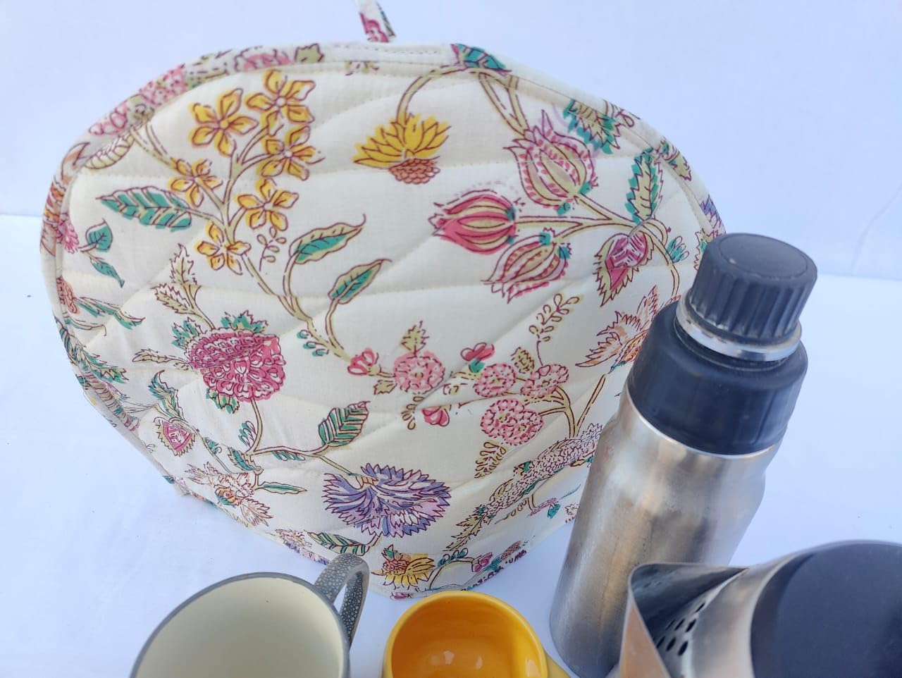 Hand Block Tea Cozy - Keep Tea Warm & Stylish -3 Hand Block Tea Cozy - Keep Tea Warm & Stylish -3
