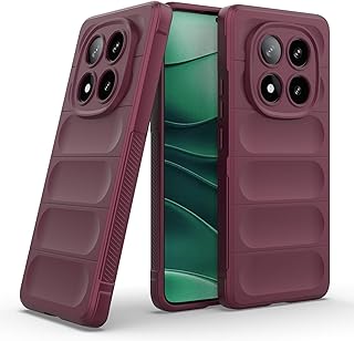 Mobile Magic Bump Silicon TPU Shild Case Microfiber Lining with Camera Protection For Xiaomi Redmi Note 14 Pro 4G (Wine Red)