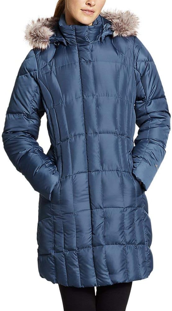 Eddie Bauer Women's Lodge Down Parka, Dusted Indigo Regular XL