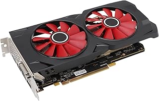 Denash Tarjeta Gráfica GDDR5 de 8GB, Tarjeta de Video de 256 bits GPU PCI Express 3.0 X 16 Gaming Graphics Card con 2 Ventiladores de Enfriamiento para Juegos 4K Gaming PC 1080p 3A