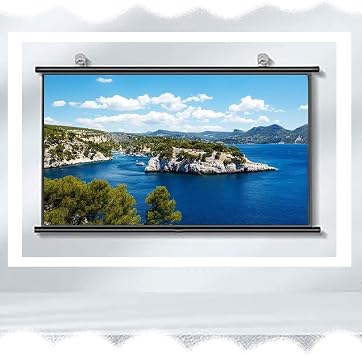 Anti-Crease Projection Screen 30Inch-72Inch, Manual Projector Screen for Home Theater, Wall-Mounted Movie Screen, HD 4K 169 43 Screen30Inch 43