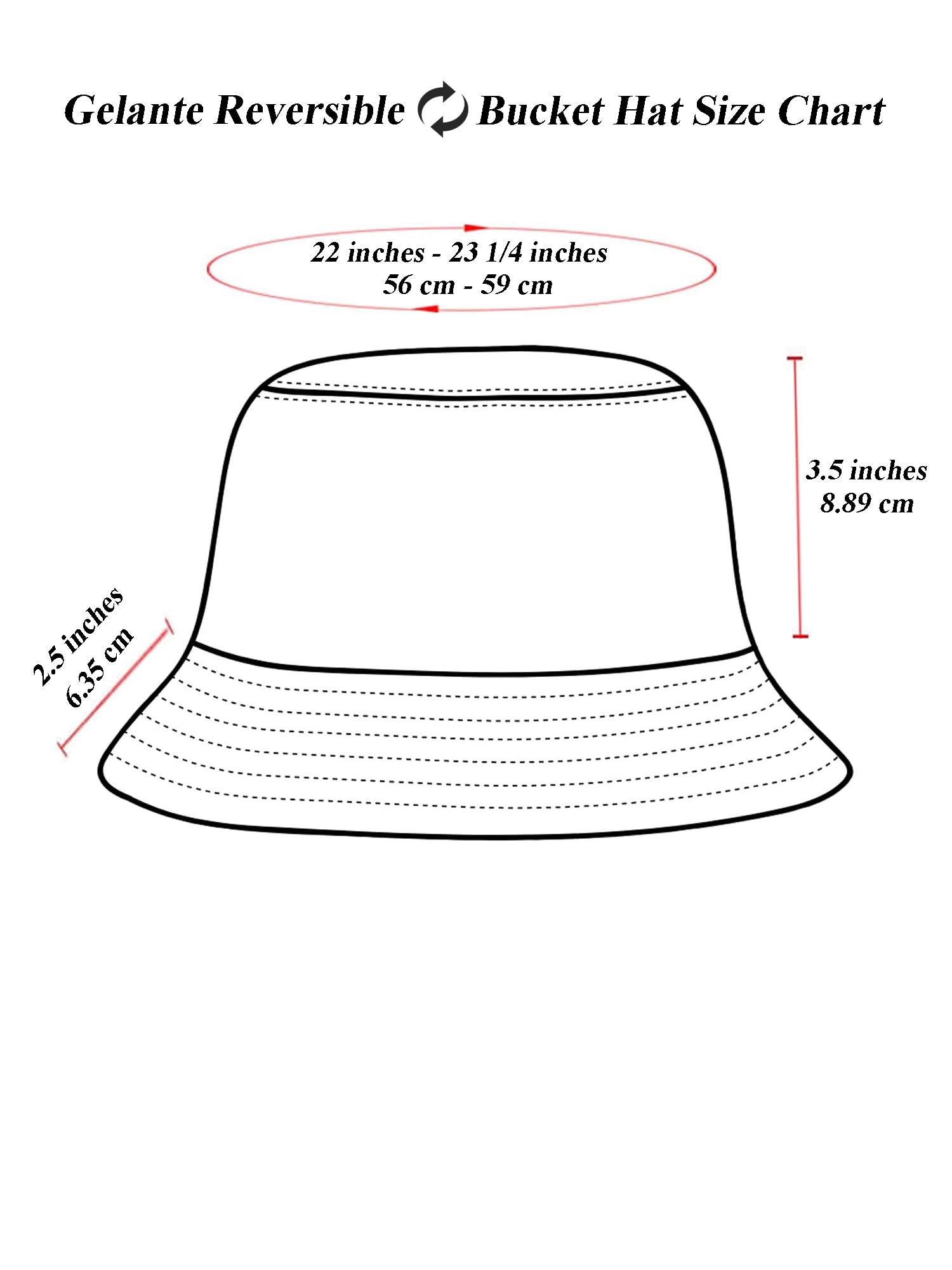 Gelante Sombrero de pescador reversible para hombres y mujeres, algodón, protección solar para exteriores.