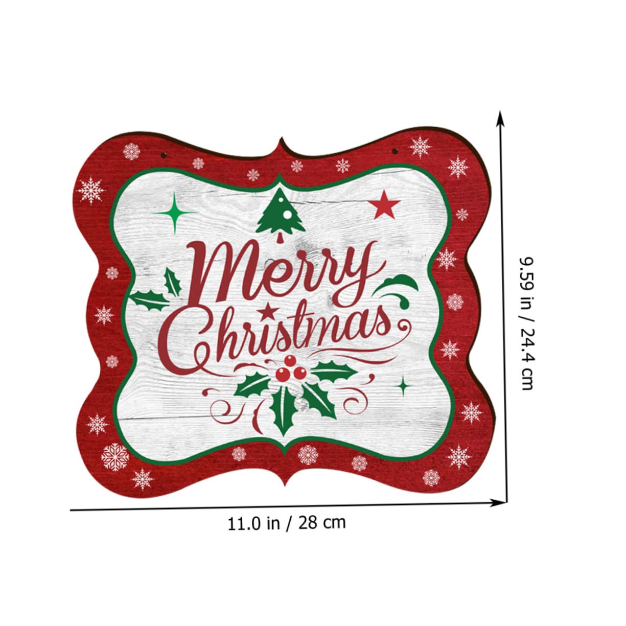 Zerodeko 4 Juegos Letrero De Puerta Colgante Guirnalda Exterior Árbol Decoraciones Pre Navidad Inflable Copla Frente Hogar Decoración Ornamento Home Decoracion De Madera Rojo
