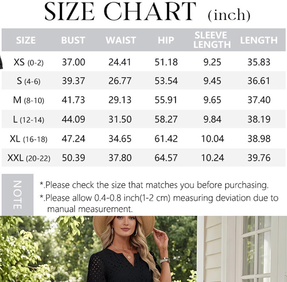 Womens Summer Dresses 2026 V Neck Eyelet Lace Dress Short Sleeve A-Line Mini Dress Casual Elegant Boho