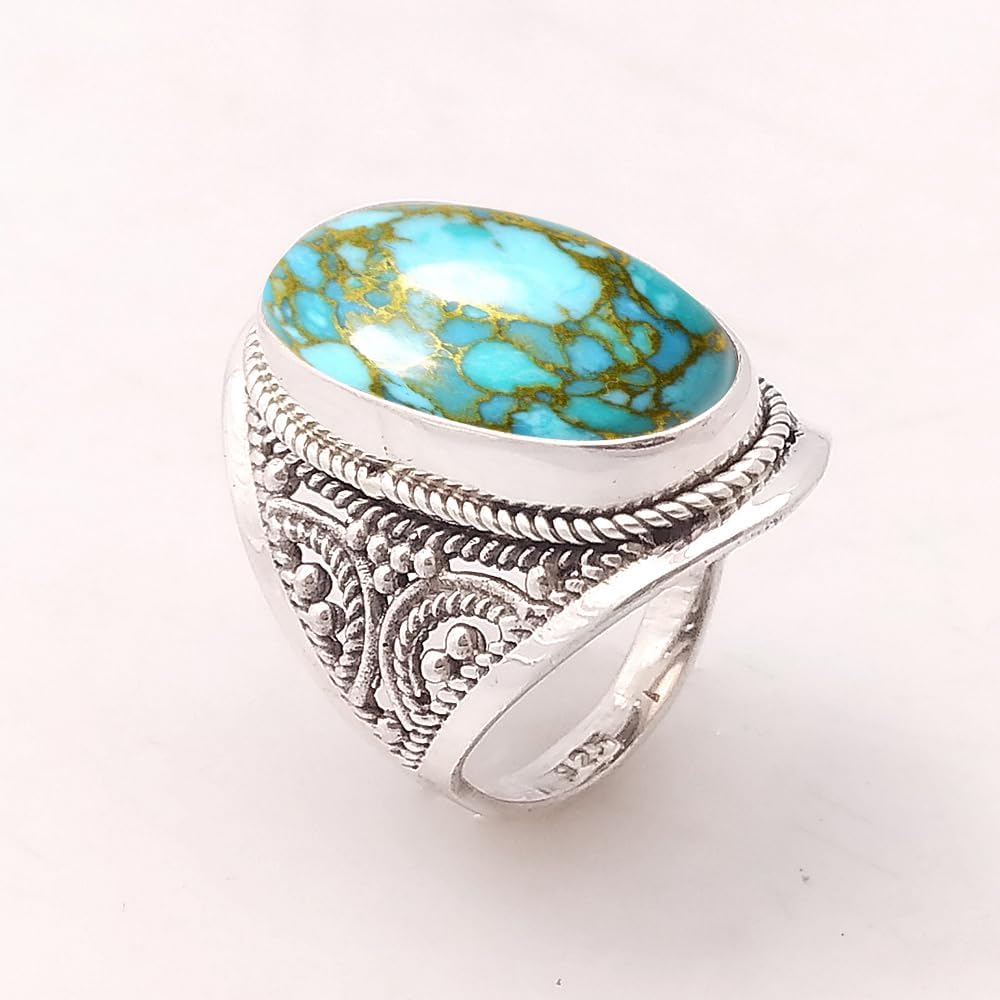 Solid 925 Sterling Silver Rings for Women & Girls, Sterling Silver Gemstone Ring Cocktail Mothers Day Gift, Bridesmaid Gift, Handmade Jewelry