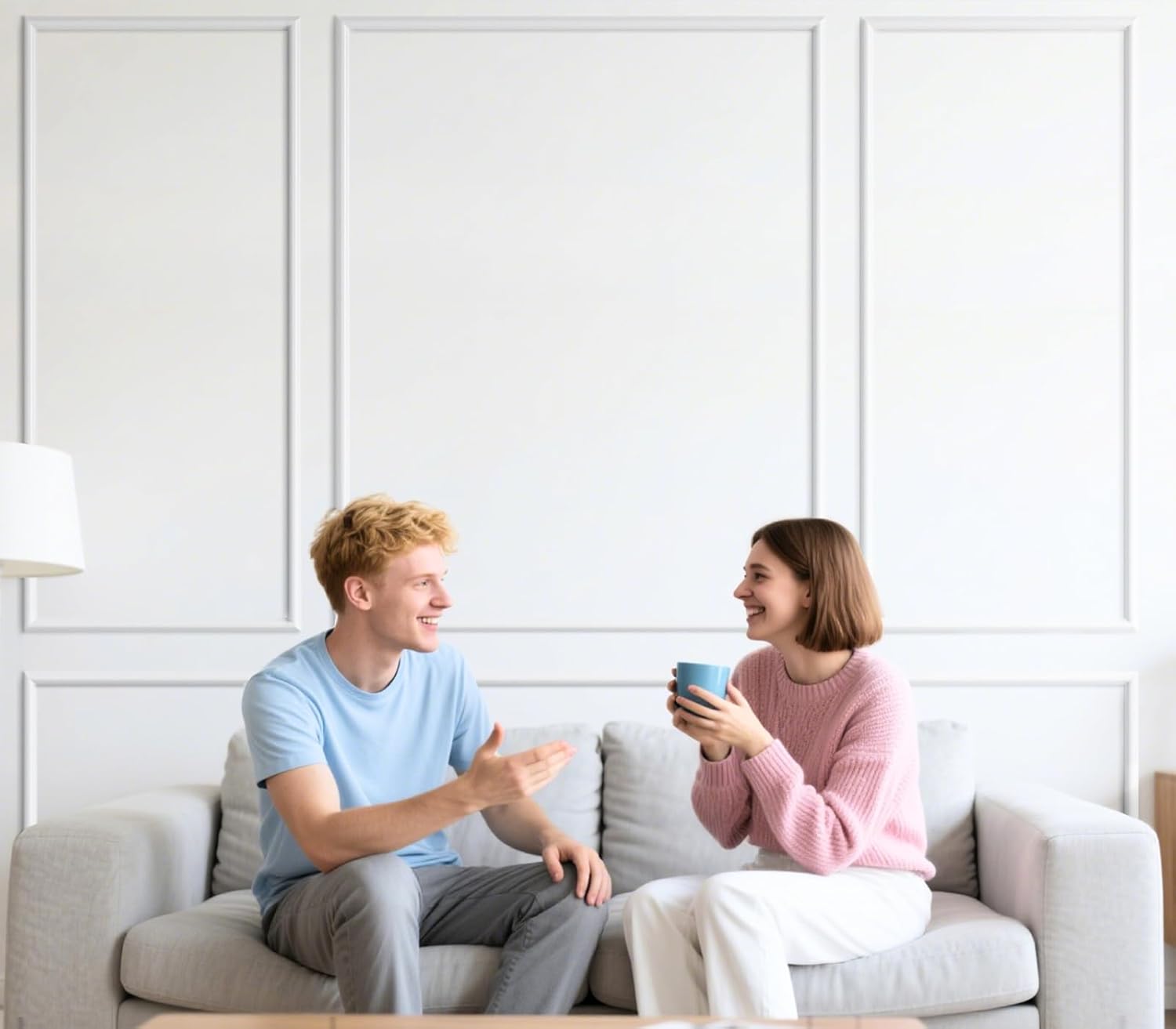 Accent Peel and Stick Wall Molding Kit - White Frame Premade Moulding Panel - Self Adhesive Board and Batten wall Panel kit - Ready to Assemble Art Decorative Arch wall Molding (50"x40"x20")