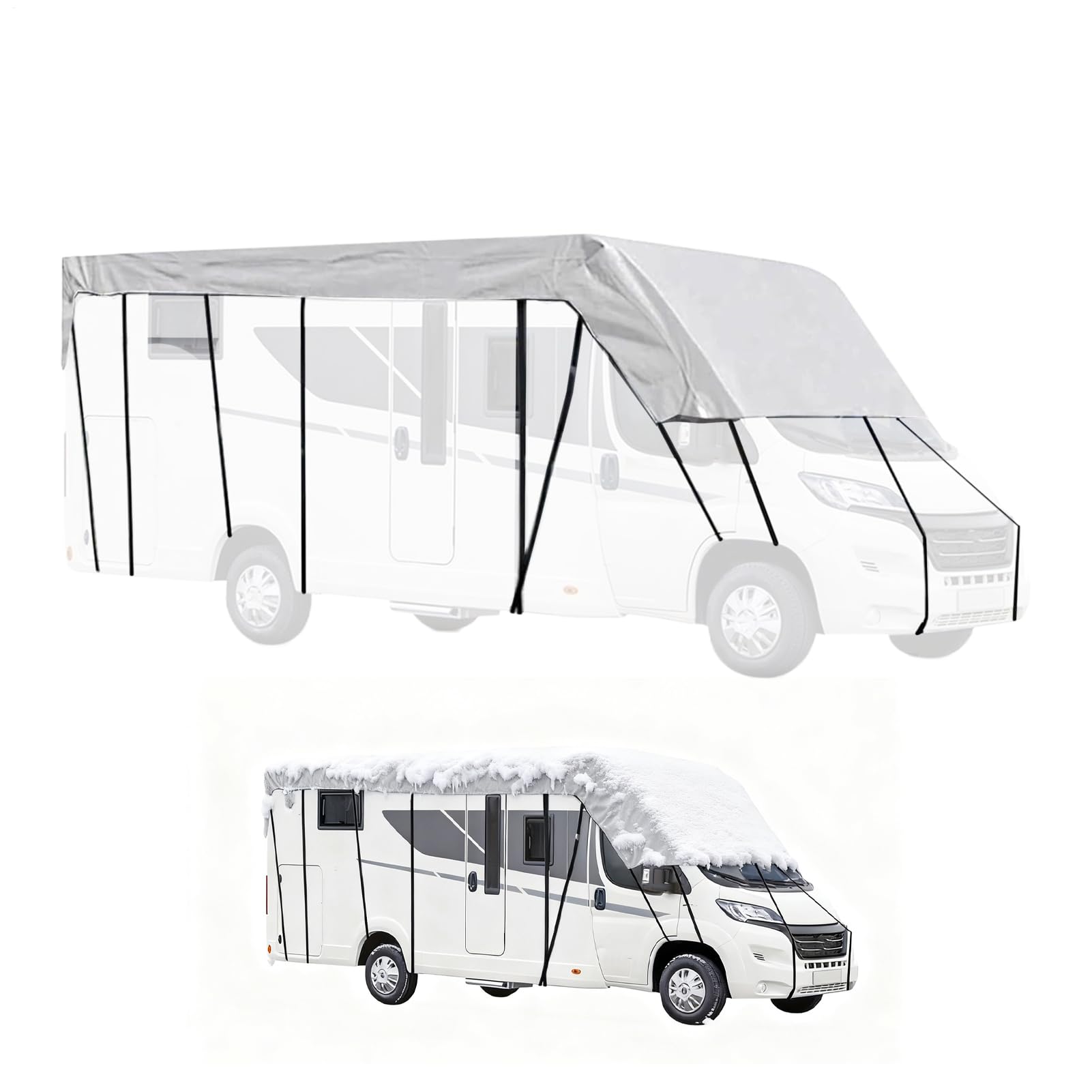Wohnmobil-Schneeabdeckung – wasserdichte -Plane, winddicht, sonnenfest, für Winterreisen, Camping, Outdoor-Abenteuer, Autoreisen, Campingplätze, Auto, LKW, Anhänger, Wohnmobil