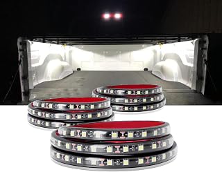 Fuguang 60inch 3PCs LEDs Truck Bed Light Kit Flexible Strip with Waterproof on/Off Switch Blade Fuse 3-Way Splitter Extension Cable for Cargo, Pickup Truck, SUV, RV, Boat and More