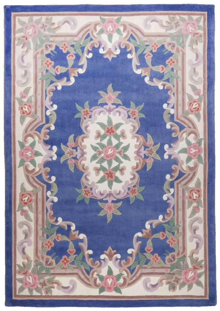 Theko Sona-Lux Tappeto classico Aubusson blu