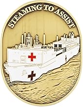 USNS Mercy (T-AH-19) Challenge Coin – Navy Hospital Ship Commemorative Coin – Military Maritime Collectible Gift for Sailors, Veterans & Medical Personnel