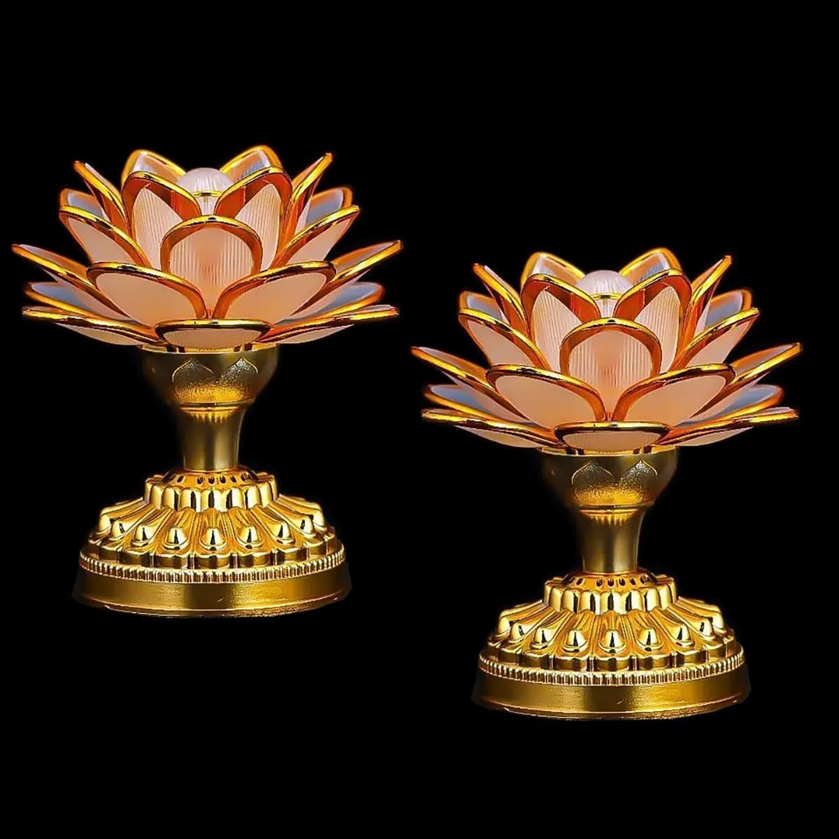 Amazon｜蓮の花 蓮華灯 蓮花 造花 光る蓮の花 仏花 ロータス 7色変化
