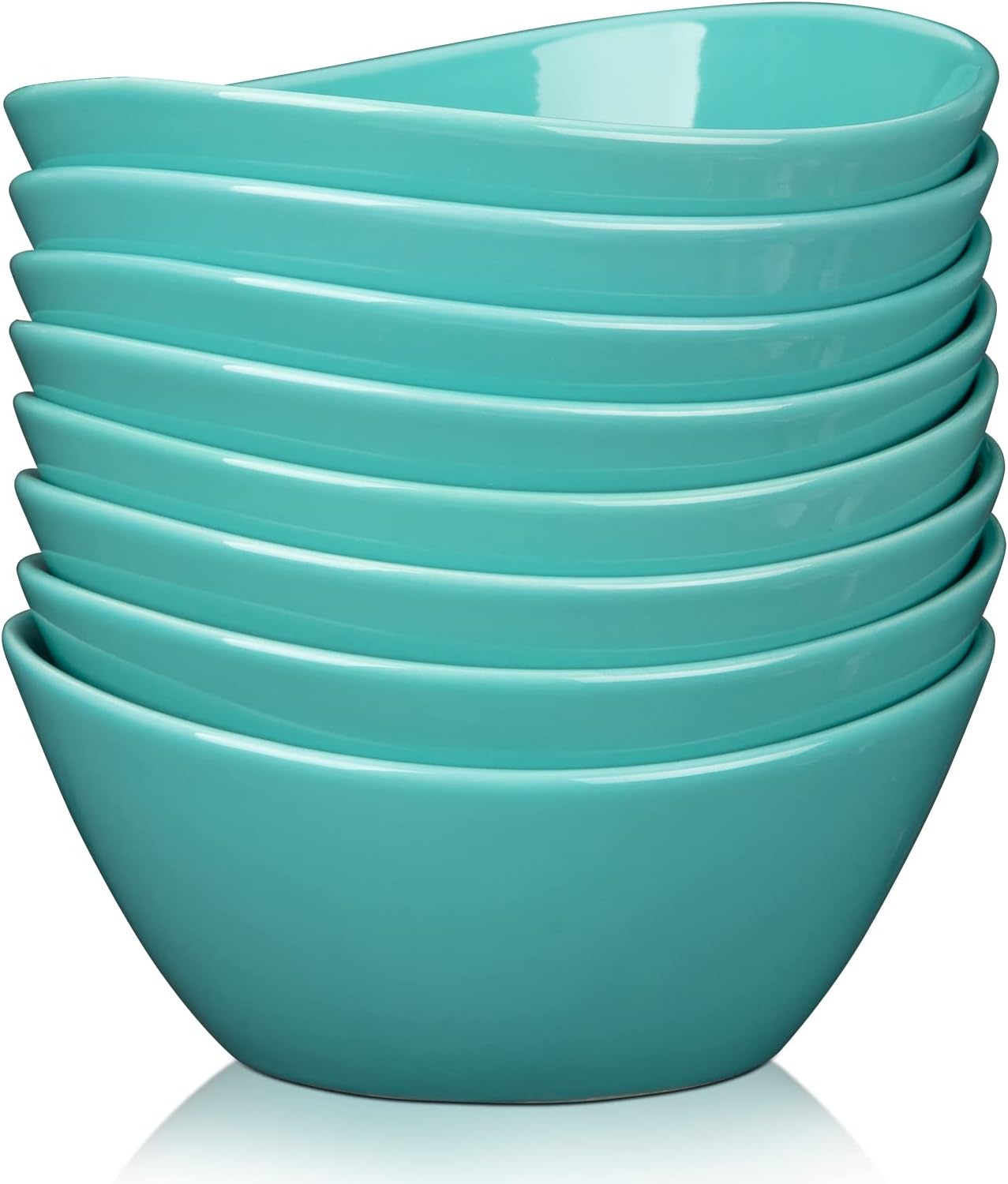 GlowSol (8 Pack) Cereal Bowls Set 18 OZ, Premium Ceramic Large Soup Bowl, Kitchen