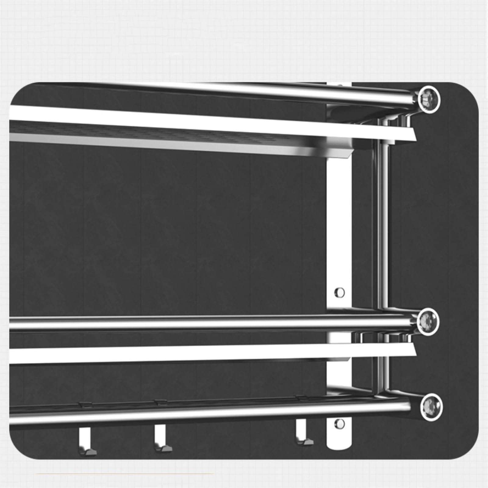 LUUYYI Mensola da bagno Scaffale portaoggetti da bagno Scaffale a parete monostrato in acciaio inox rack portaoggetti per tavolo da lavaggio prodotti per la cura della pelle, semplice scaffale