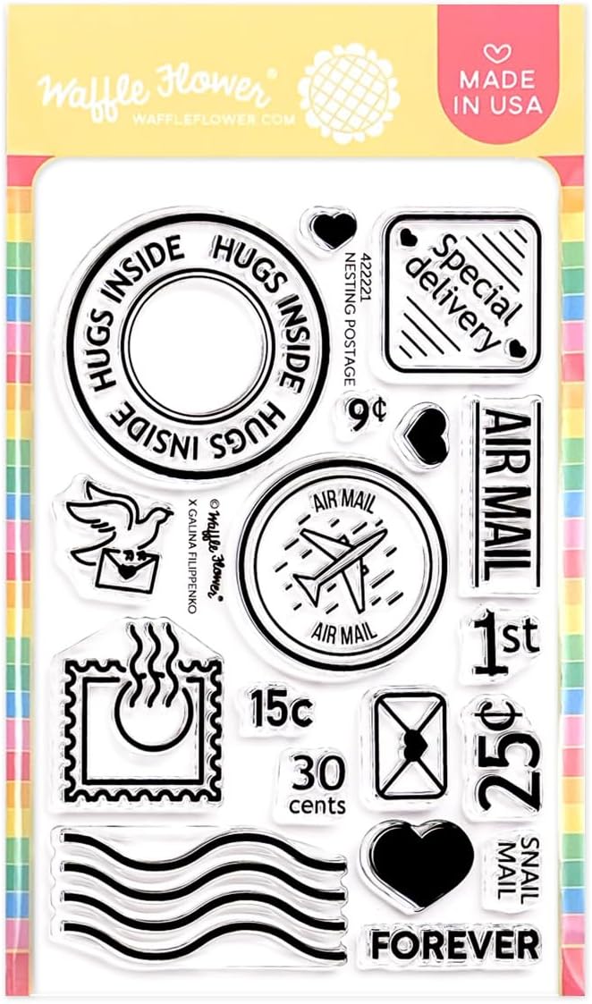 Nesting Postage Collage Stamp Set