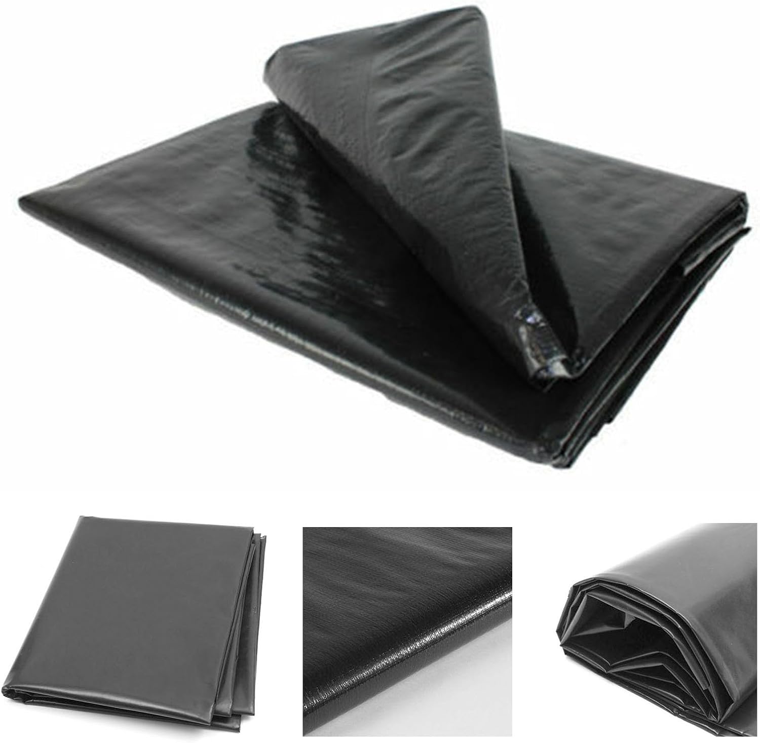 Premium Pond Liner 4x7m (0.12mm HDEP) -, Flexible, Waterproof Membrane for Large Fish Ponds, Fountains, Streams & Water Gardens - Black, Also Available in 3x5m & 3x6m Sizes.