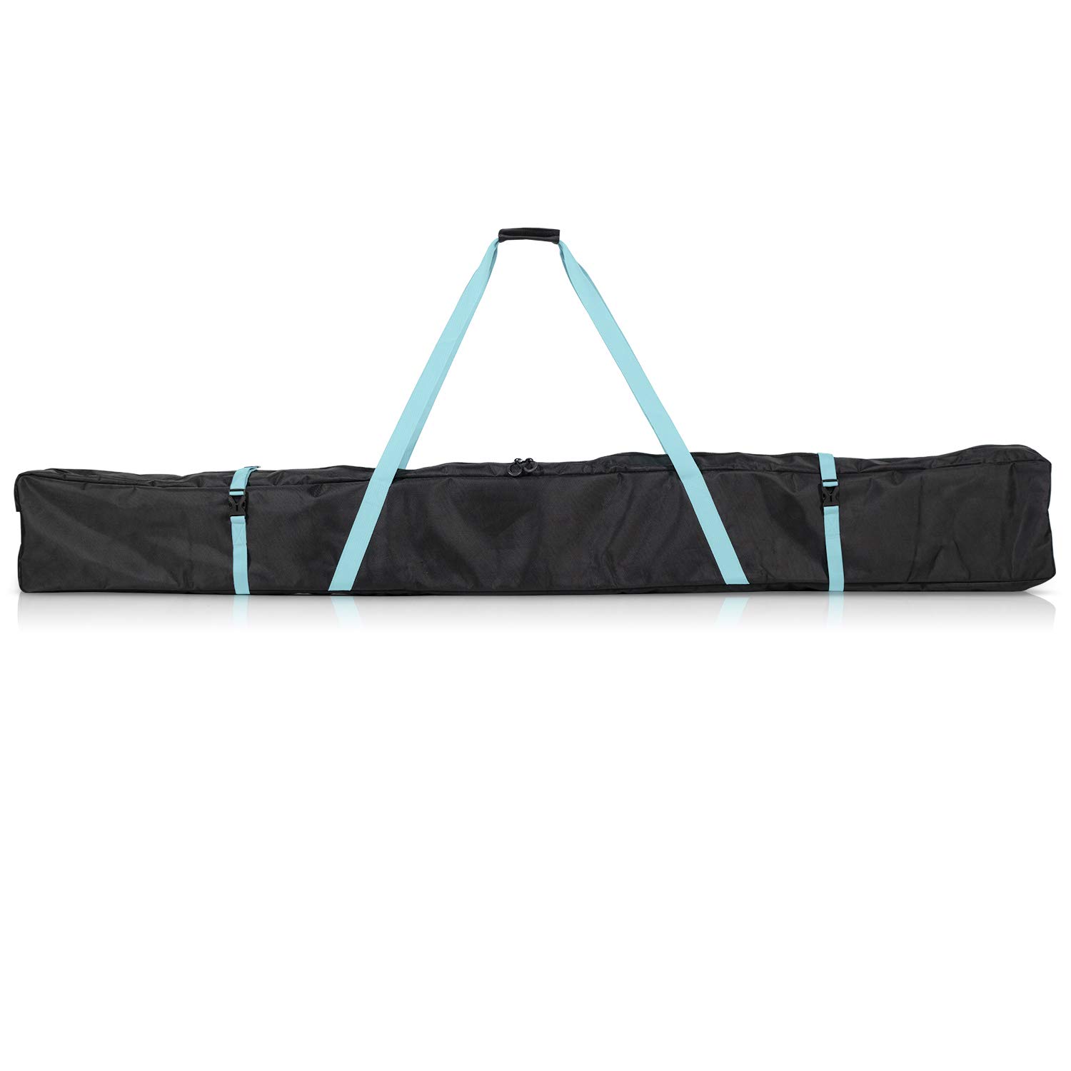 Navaris Sac de Ski - Housse à Ski pour Paire de Skis et bâtons Homme et Femme - Housse avec Fermeture éclair Clip et Sangle - 2 Tailles