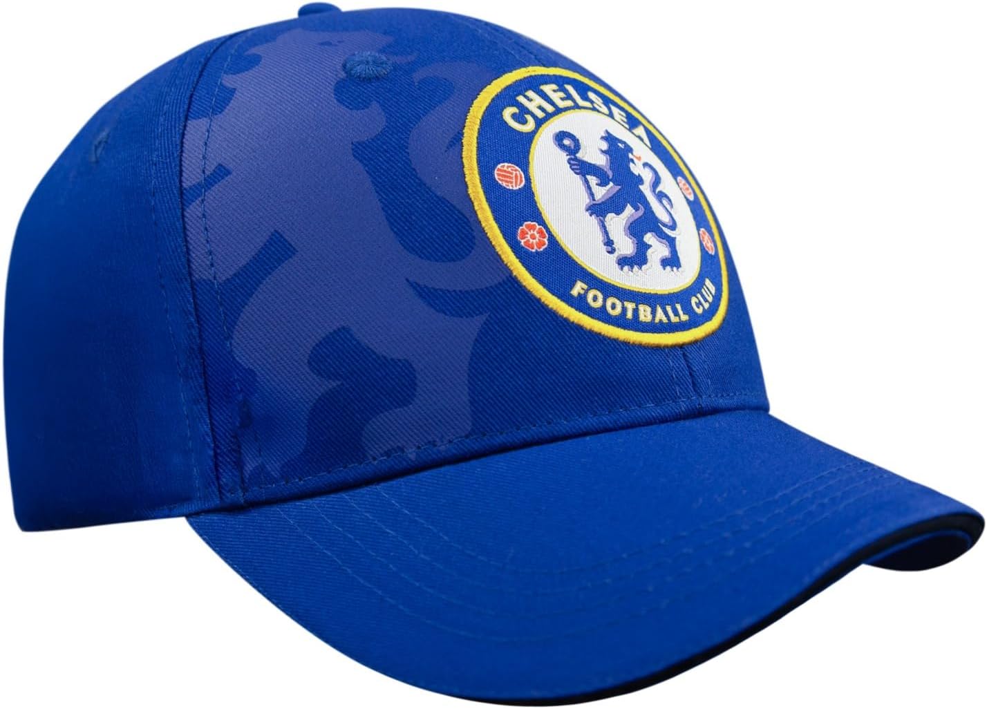 Icon Sports 2025 Compatible with Chelsea Official Soccer Cap - Royal Home Blue with Big Lion Logo