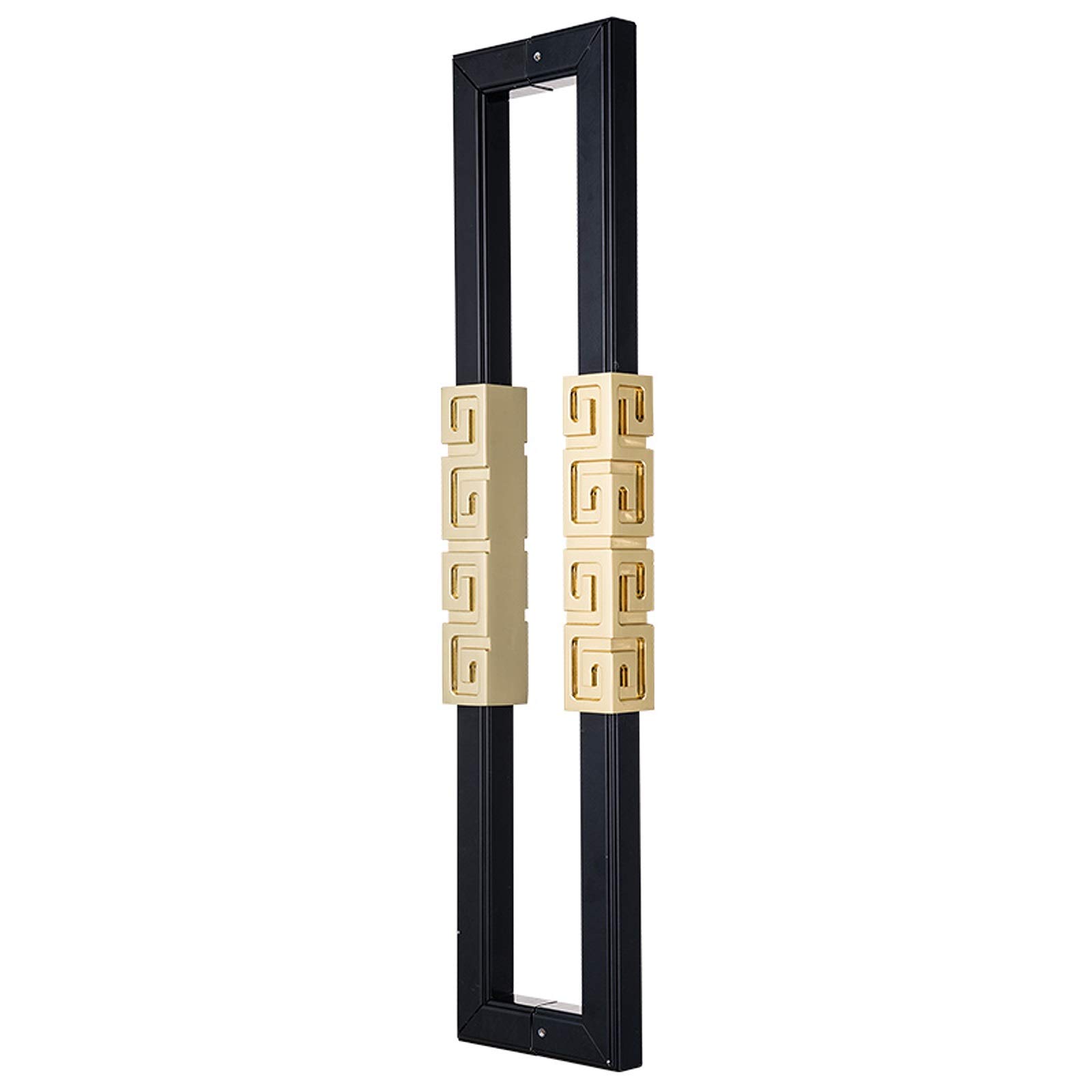 Poignée de porte en verre noire tirant double face pour grande porte coulissante