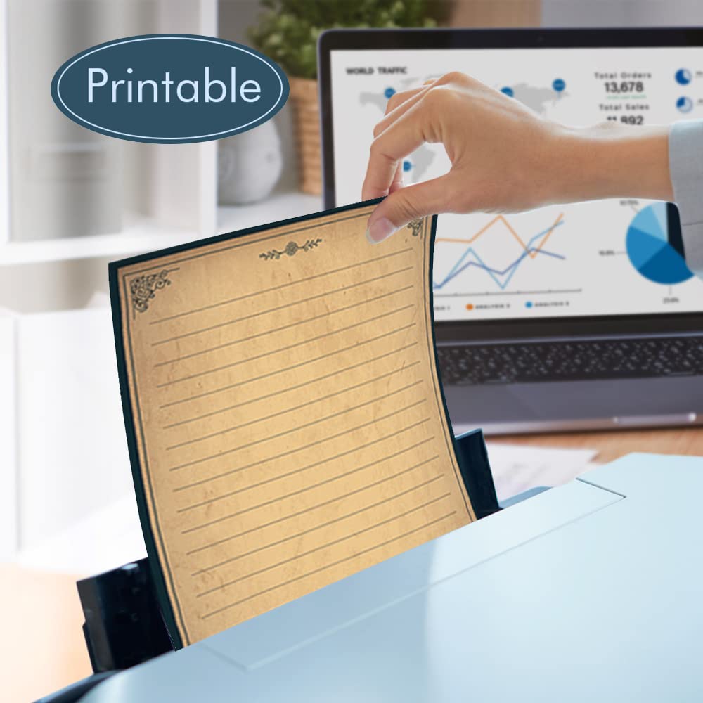 Paper Master Lined Vintage Stationary Paper, Old Fashion Stationary Paper and Envelopes Set, 48 Sheets + 24 Envelopes Letter Writing Stationery Set for All Occasion, 7.3 x 10.2 Inch - Image 7