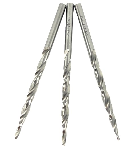 FTG USA 3 Pk #8 (11/64) HSS M2 Tapered Replacement Bits for TCT Countersink