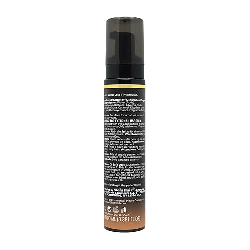 Miniatura 9 de Dolahair Mousse en aerosol de tinte de encaje para pelucas de encaje frontal, espuma fundida, mousse para el cabello, pegamento para peluca y kit de