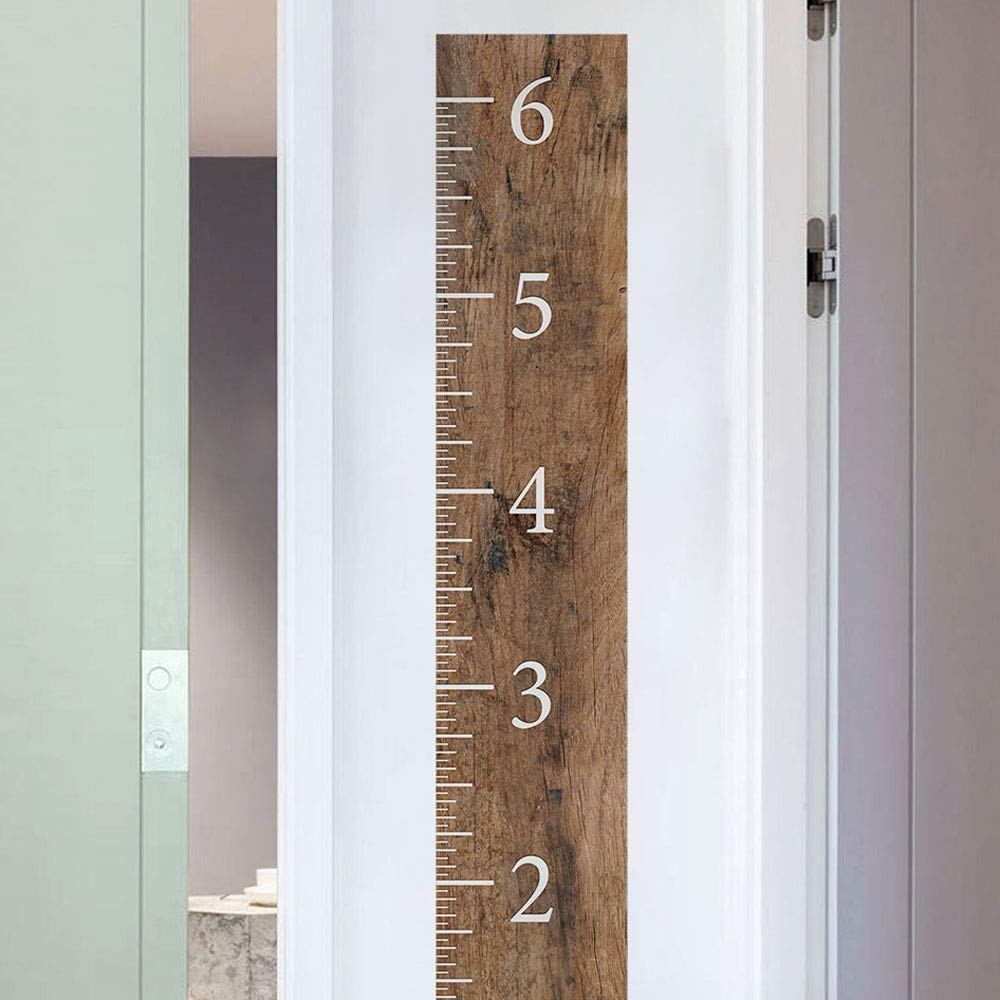 Wooden Look Growth Chart Ruler Vinyl Wall Sticker (Birch) by Simple Shapes