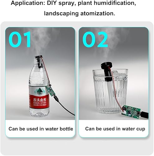 Miniatura 5 de 4 unids USB humidificación atomización disco micro interfaz atomización unidad placa de circuito DC 5 V para bricolaje hogar