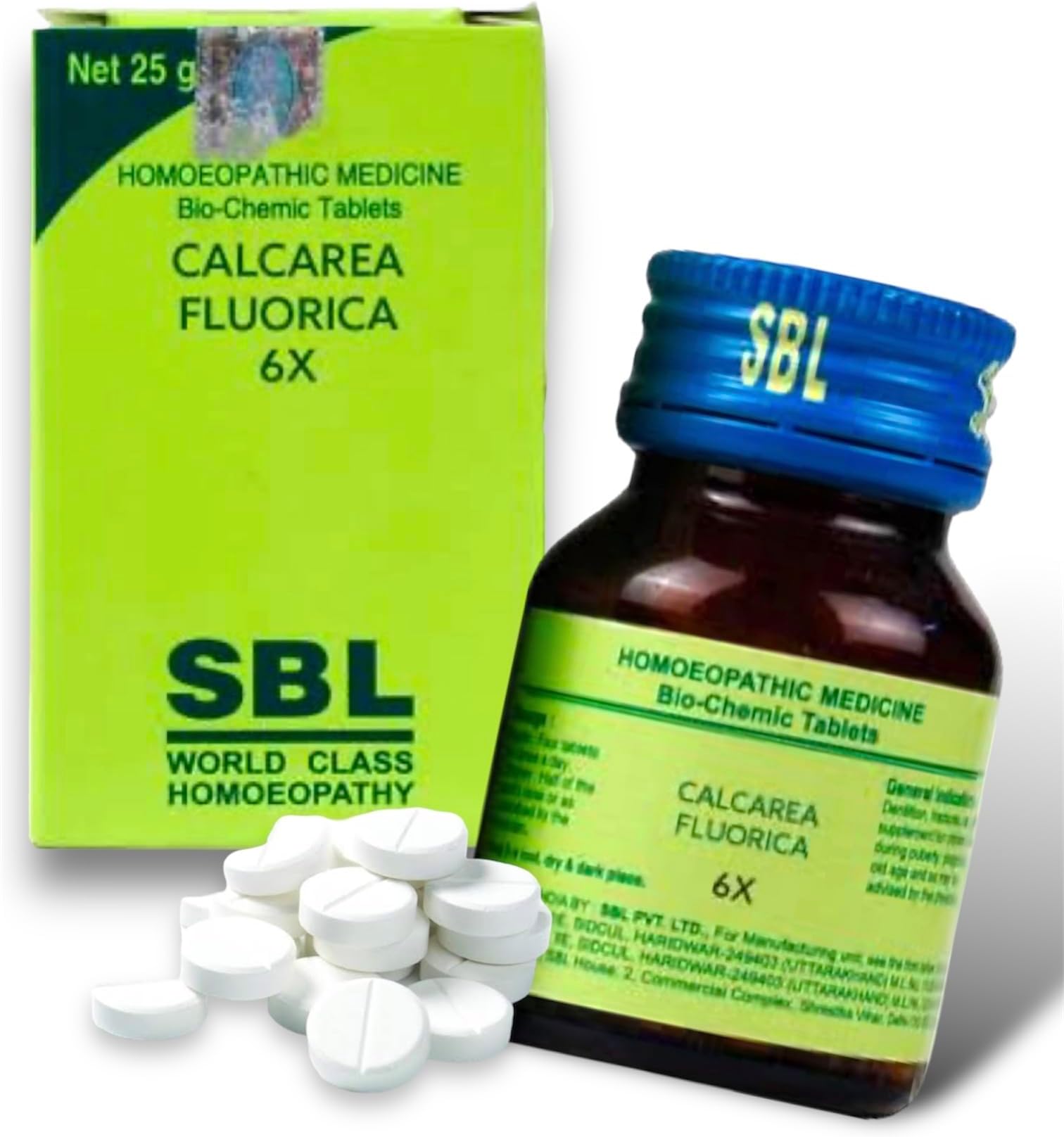 SBL Calcarea Fluorica 6X Tablets (25gm) - Set of 3 Bottles