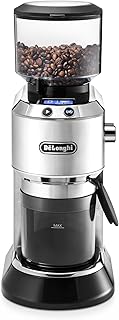 De'Longhi Dedica Electric Coffee Grinder KG521M, 18 Level Adjustable Grinding, Easy to Use LCD Display, Black