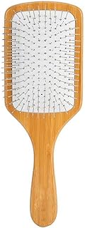 Women Paddle Hair Brush with Metal Pin Bristles for Separating Curls, Detangles Hair & Extensions(Rectangular Paddle Brush)