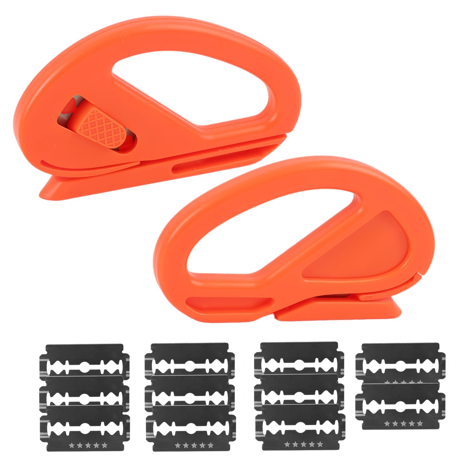 Coupe Papier Cadeau Lot de 2, Sliding Gift Wrapping Paper Cutter avec Lames, Safety Cutter Car, Lames Remplaçables