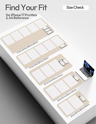 Miniatura 5 de YSAGi Protector de escritorio de cuero, tapete de oficina, alfombrilla grande para mouse, antideslizante, de piel sintética, escritorio para laptop