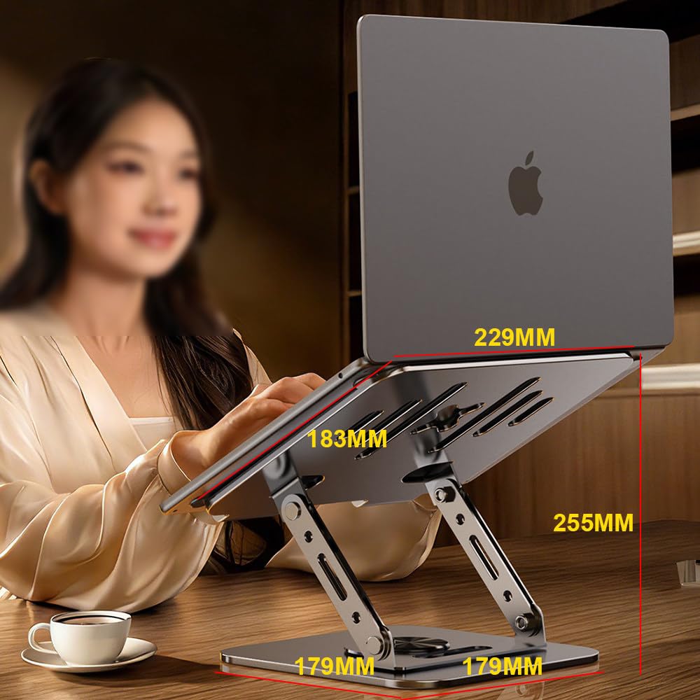 Supporto Di Raffreddamento Per Laptop,Supporto Di Raffreddamento Verticale Per Laptop,Rotazione A 360°,Silicone Antiscivolo,Regolazione Dell'altezza,Capacità Di Carico 10Kg,Per 10-17,3" A