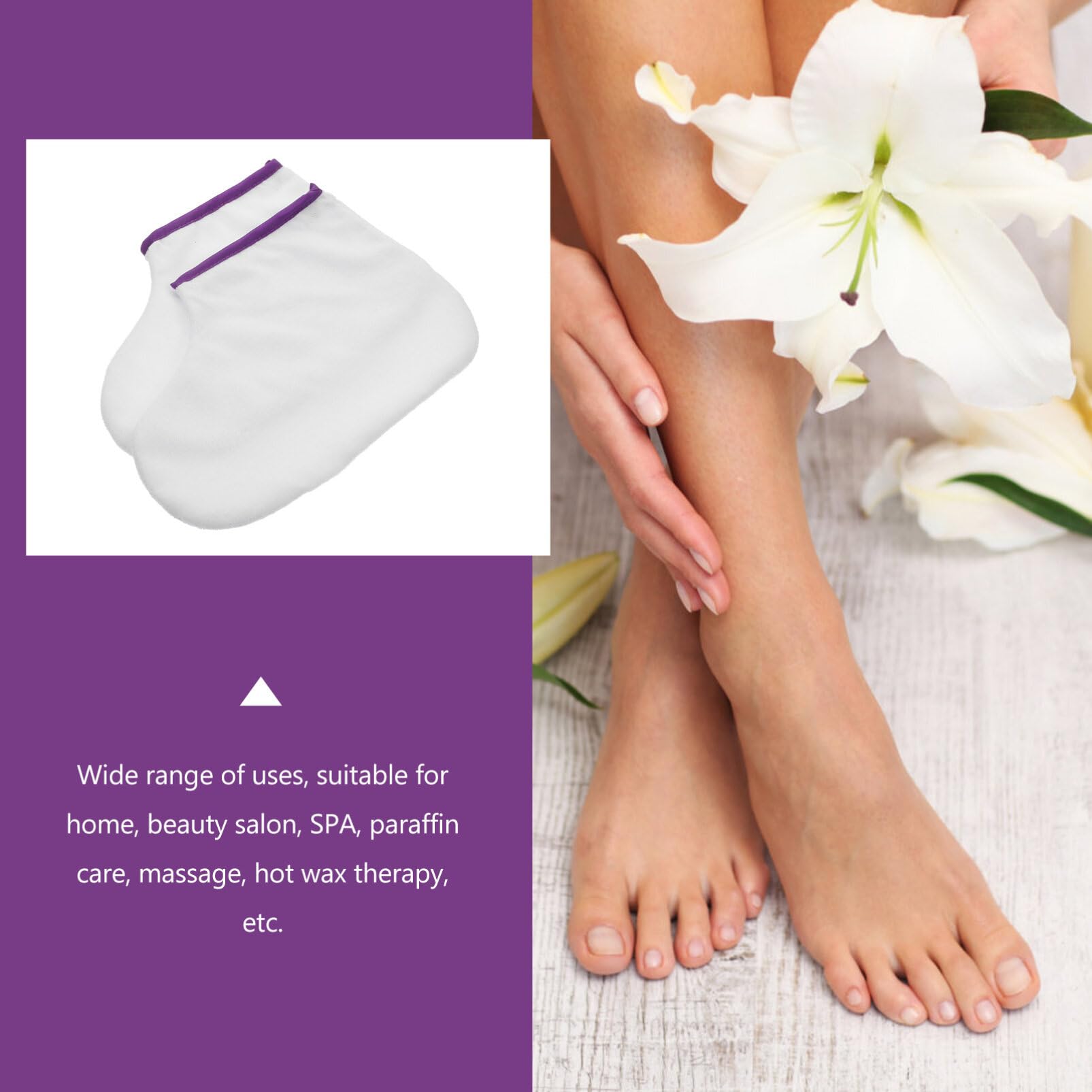 minkissy 5 Pairs Paraffin Wax Foot Booties Cover for Paraffin Treatment Fit Polyester Material