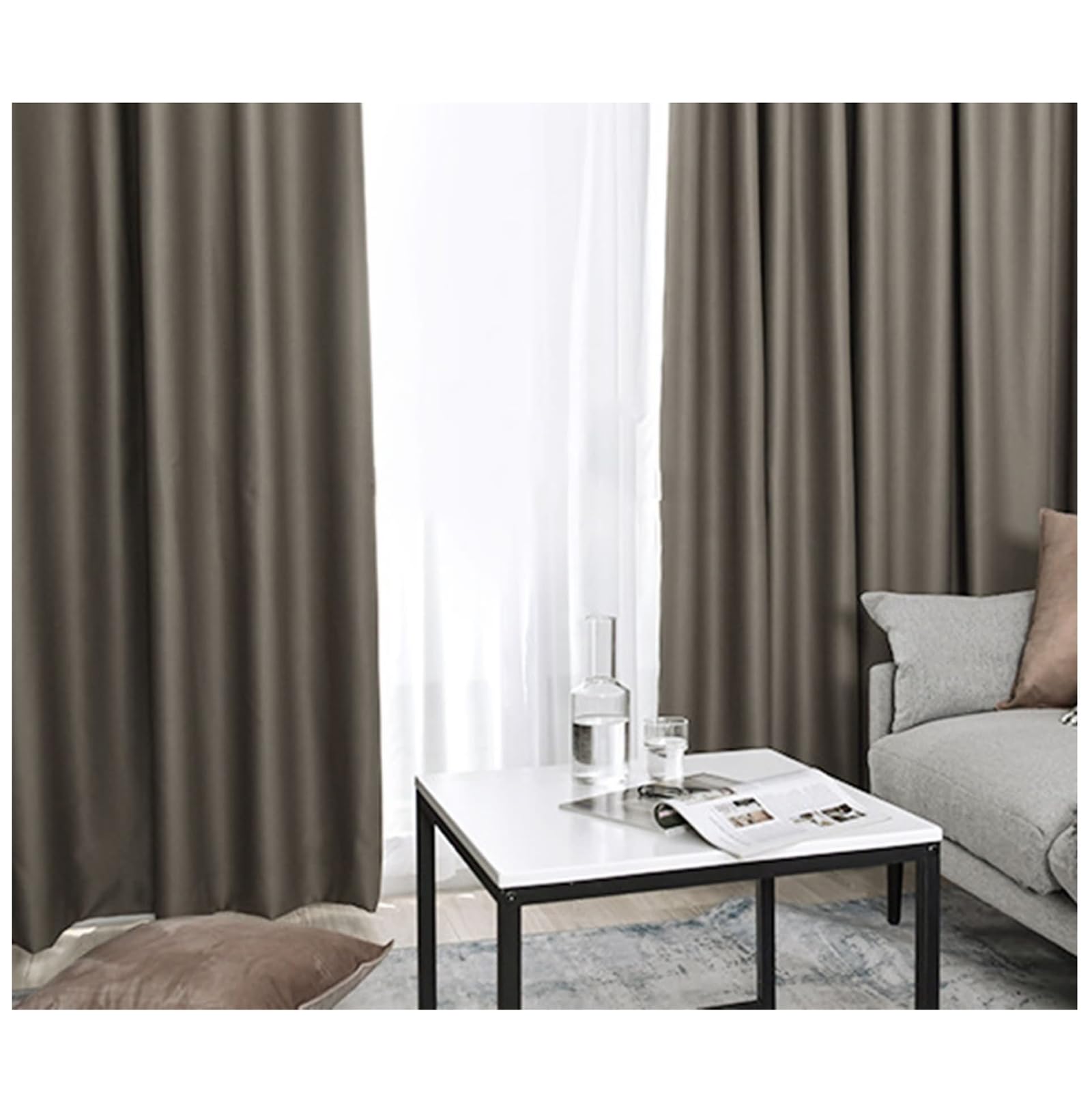 Rideau de salon occultant pour stopper les vis-a-vis et la lumiere