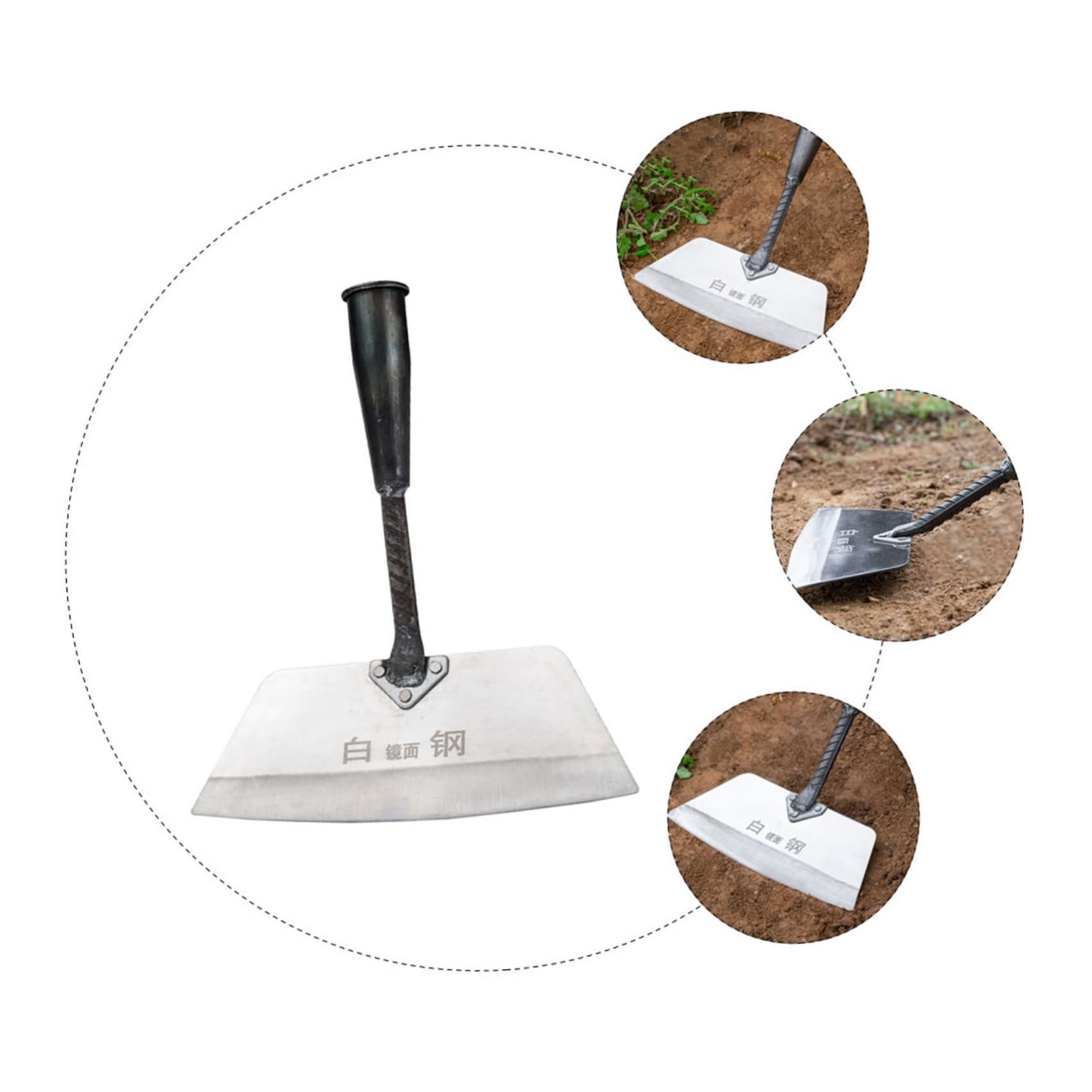 Stabile Gartenschaufel aus Metall zum Jäten und Graben Robuste Handschaufel für Gartenarbeit mit Optionalem Griff zum Unkrautentfernen und Pflanzen Umsetzen