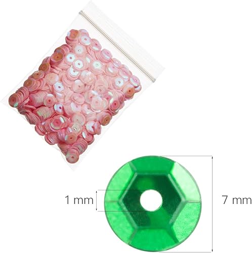 Vista 9 de Crafare Lentejuelas sueltas de 0.157 in, 24 colores, 22000 unidades, lentejuelas iridiscentes a granel para el hogar, vacaciones, manualidades