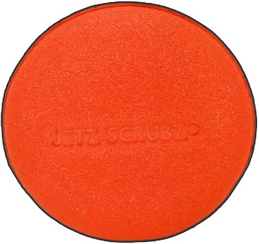 Jetz Scrubz Fashionable Scratch-Free Round Kitchen Scrubber Sponge 1-Pack, Orange