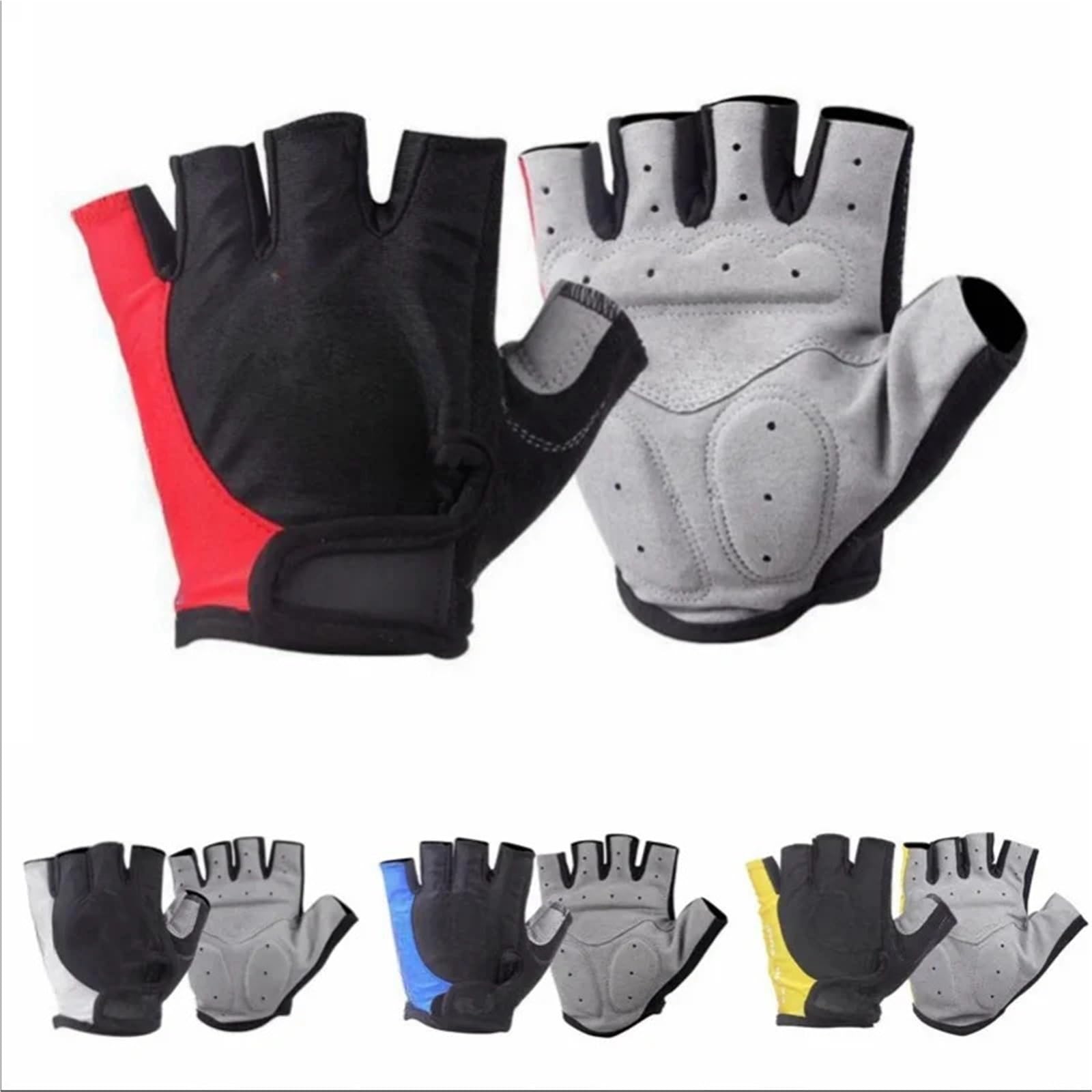 Guanti Da Fitness Guanti da ciclismo a mezze dita da uomo e da donna, antiscivolo, traspiranti, estivi, senza dita, sportivi, palestra, allenamento, bici Per Il Fitness