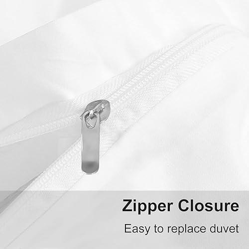 Miniatura 3 de British Linen's - Juego de funda de edredón de 100 % algodón egipcio, juego de ropa de cama suave de 3 piezas con cierre de cremallera y juegos de