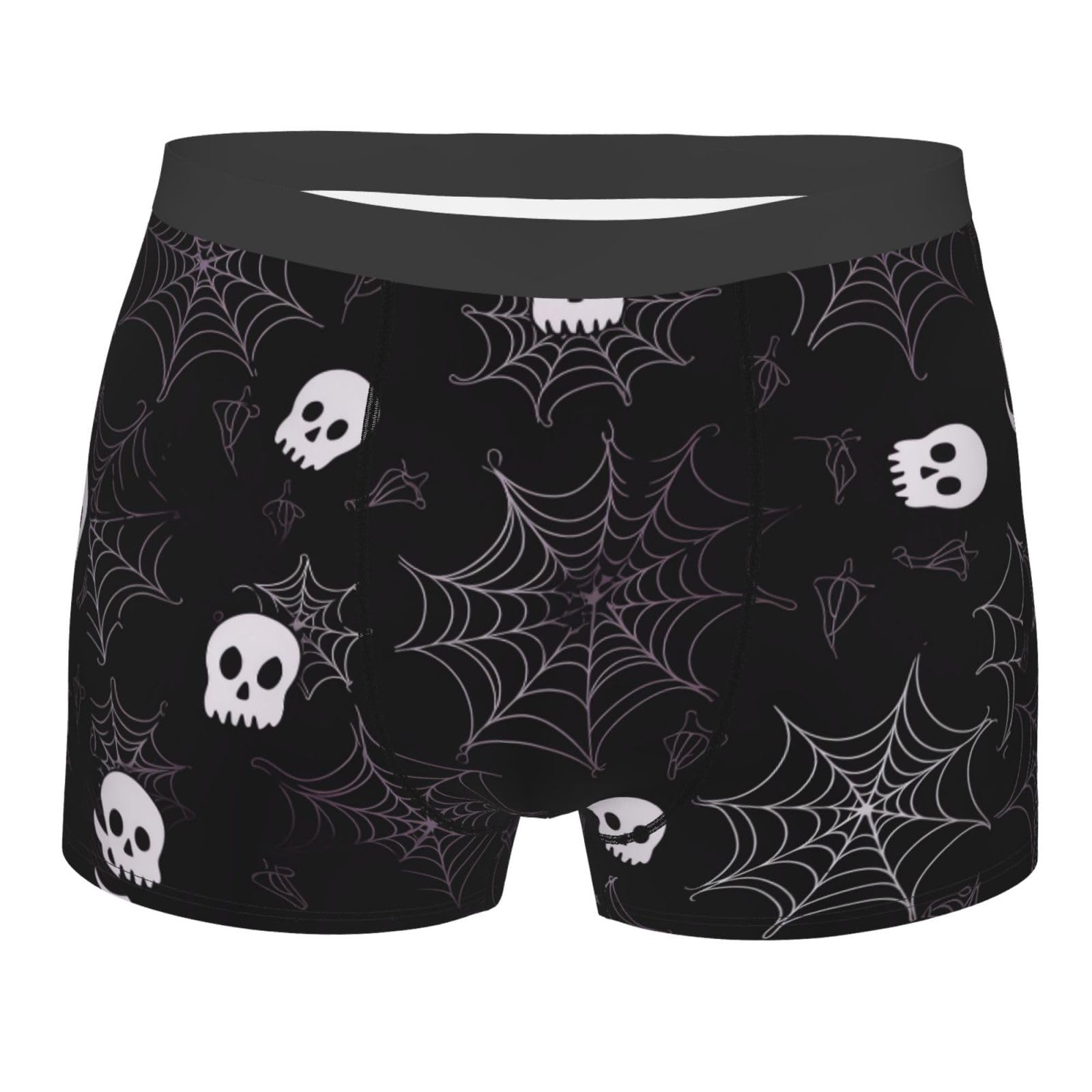 BWLHJKE Halloween Goth Men's Boxer Briefs Soft Breathable Underwear Stretch Moisture-Wicking Trunks Tagless, Black, XL