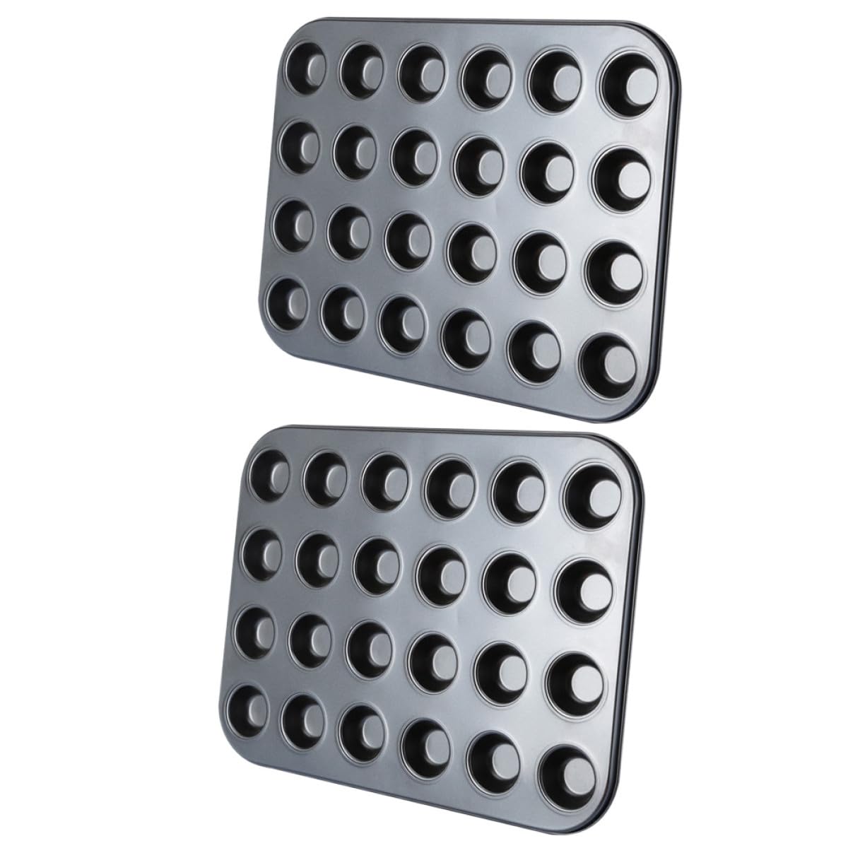 Gatuida Moldes para Hornear Reutilizables 24 Cavidades Antiadherentes, Molde para Cupcakes Mini, Apto Horno hasta 230°c, Material Seguro sin Tóxicos, Adecuado para Pasteles y Muffins