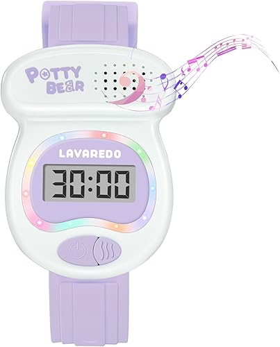 Miniatura 9 de Reloj para niños y niñas, temporizador para ir al baño y luces LED coloridas, música recuerda a los niños que es hora de ir al baño, regalo